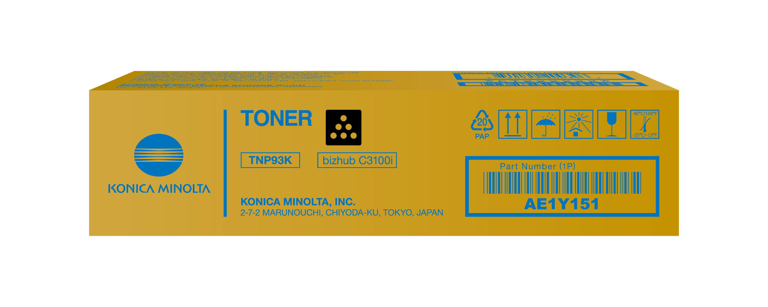 Toner preto para bizhub C3100i - TNP93K