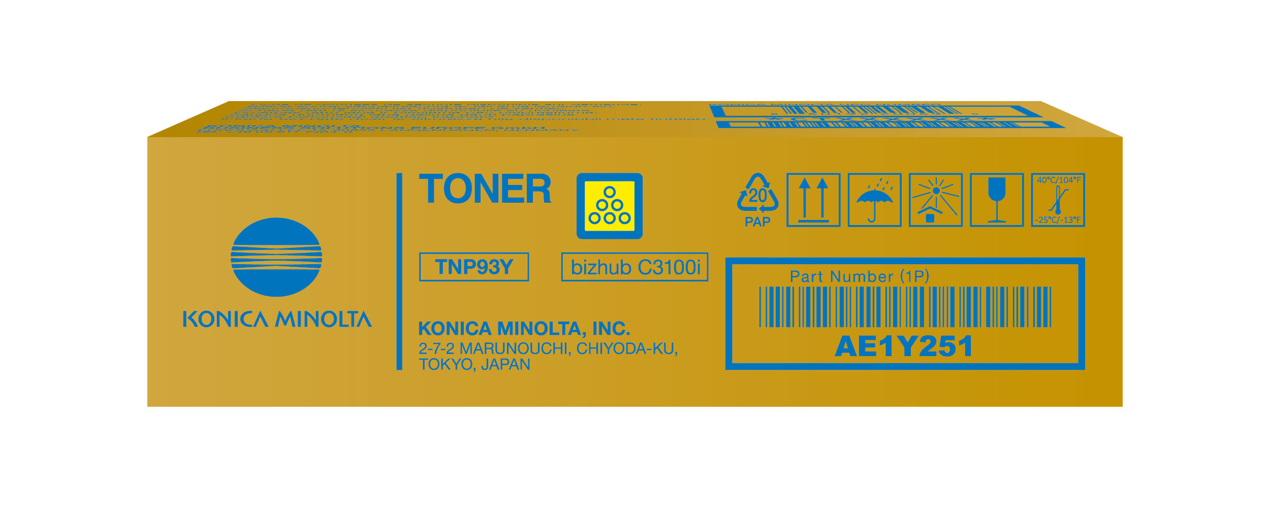 Toner amarelo para bizhub C3100i - TNP93Y