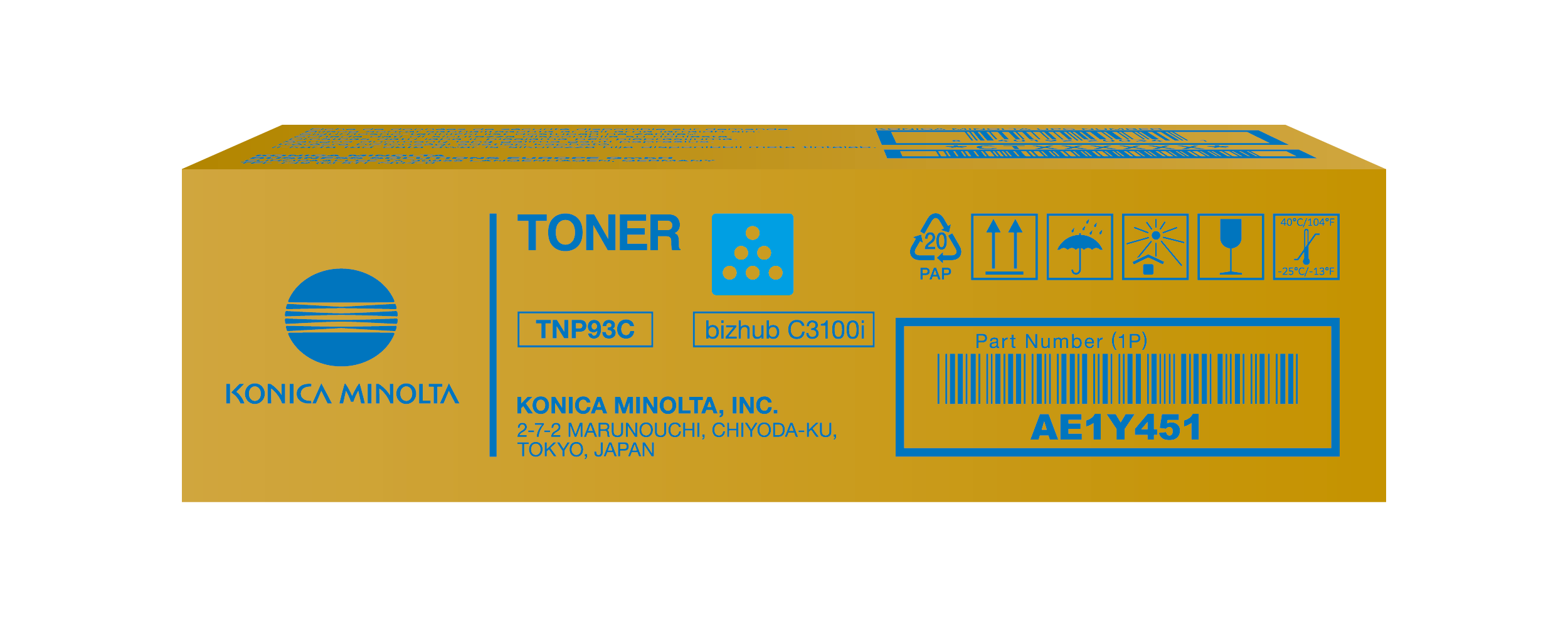 Toner ciano para bizhub C3100i - TNP93C